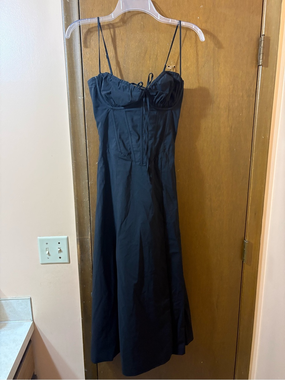 Babyboo Deanna Corset Midi Dress in Black - Picture 3 of 12